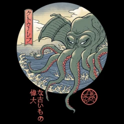 Wicked Clothes 'Cthulhu Ukiyo-e' Shirt
