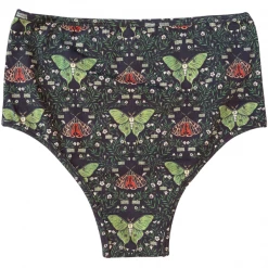 Wicked Clothes 'Floral Moth' High-Waisted Underwear