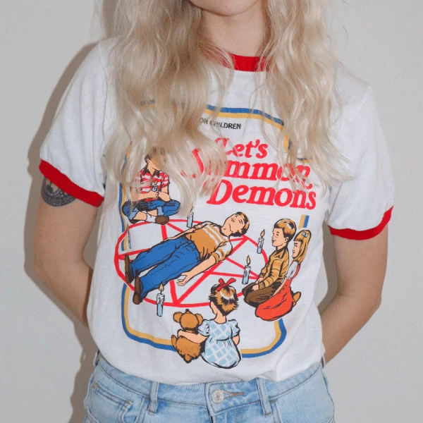 Wicked Clothes BESTSELLERS 'Let's Summon Demons' Ringer Shirt 4 Wicked Clothes BESTSELLERS 'Let's Summon Demons' Ringer Shirt