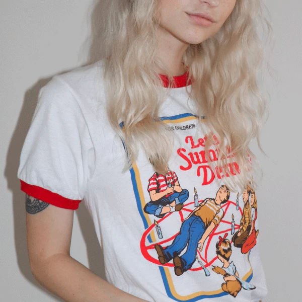 Wicked Clothes BESTSELLERS 'Let's Summon Demons' Ringer Shirt 6 Wicked Clothes BESTSELLERS 'Let's Summon Demons' Ringer Shirt