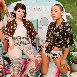 Wicked Clothes 'Floral Bats' High-Waisted Underwear New