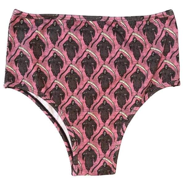 Wicked Clothes 'Pink Reaper' High-Waisted Underwear New 3 Wicked Clothes 'Pink Reaper' High-Waisted Underwear New