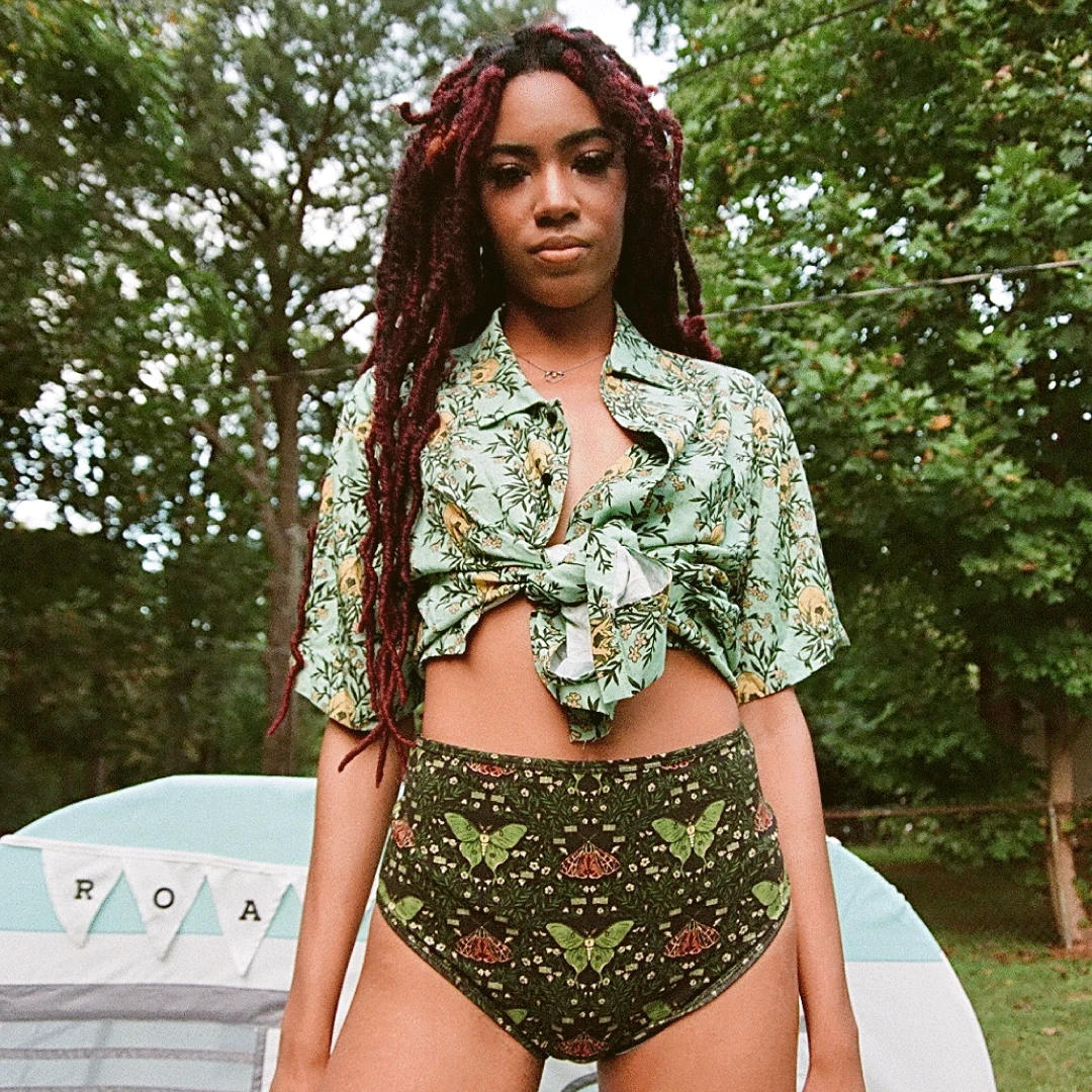 Wicked Clothes 'Floral Moth' High-Waisted Underwear 4 Wicked Clothes 'Floral Moth' High-Waisted Underwear