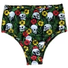 Wicked Clothes 'Tropical Skulls' High-Waisted Underwear New 1 Wicked Clothes 'Tropical Skulls' High-Waisted Underwear New