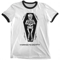 Wicked Clothes Bones Worried To Death Ringer Shirt